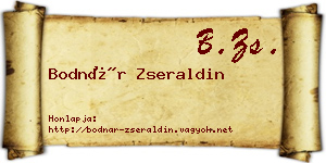 Bodnár Zseraldin névjegykártya